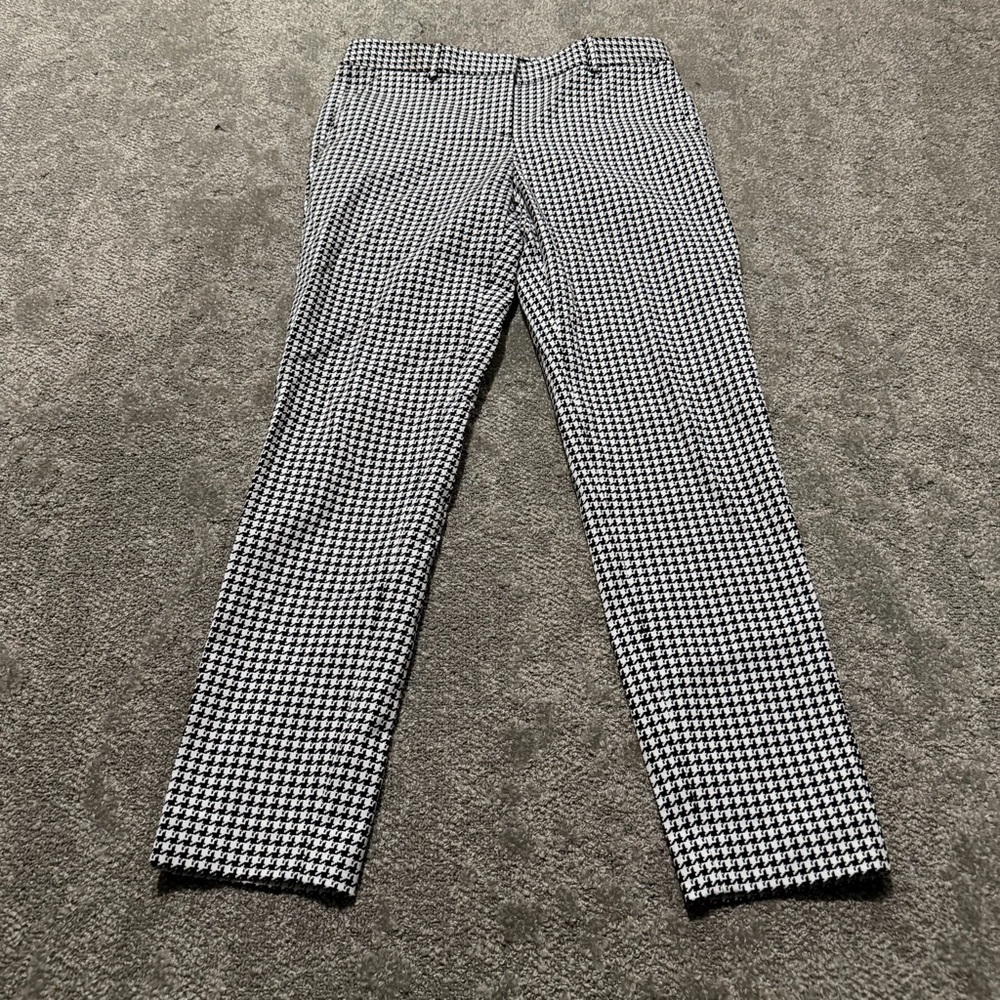 THEORY women’s black and white checkered pants‎ dress pants size 2
